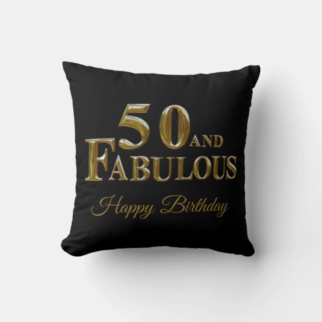 50th Birthday  Cushion (Front)