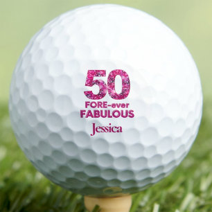 50th Birthday Daughter Gift FOREever Fabulous Pink Golf Balls
