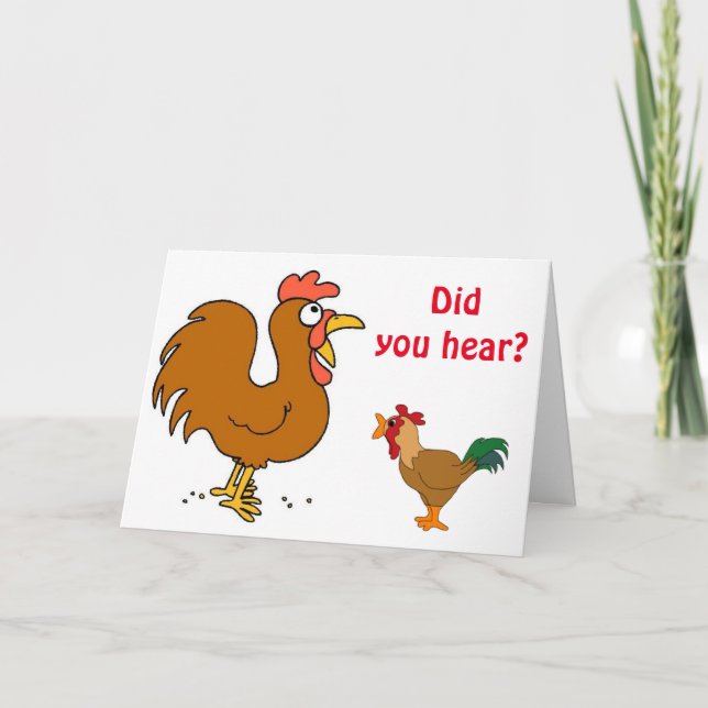 "50th BIRTHDAY" EVEN CHICKENS MAKE FUN OF YOU Card (Front)