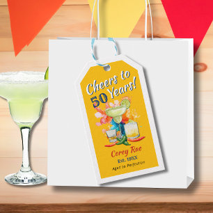 50th Birthday Fiesta Cheers to 50 Years Margarita Gift Tags