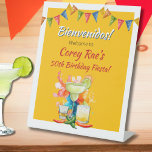 50th Birthday Fiesta Themed Bienvenidos Welcome Pedestal Sign<br><div class="desc">50th Birthday Fiesta Themed Bienvenidos Welcome Pedestal Sign! Welcome guests with vibrant fiesta flair using this colourful 10”x12” pedestal party sign! Designed to coordinate with our “Cheers to 50 Years” birthday invitation, this tabletop sign features watercolor margarita and tequila illustrations, bold fiesta colours, and papel picado banners for a lively...</div>