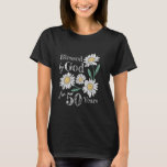50th Birthday Flower Decor Blessed By God For 50 Y T-Shirt<br><div class="desc">50th Birthday Flower Decor Blessed By God For 50 Years Old</div>