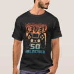 50th Birthday For Men Level 50 Unlocked Gamer 50 Y T-Shirt<br><div class="desc">50th Birthday For Men Level 50 Unlocked Gamer 50 Year Old</div>
