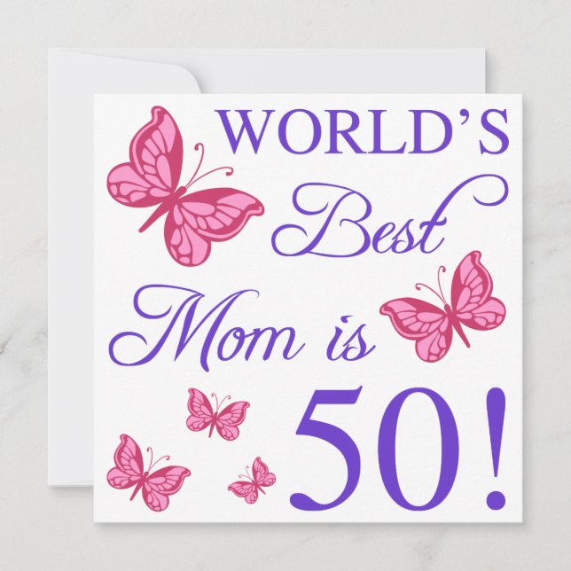 50th Birthday For Mum Card (Front)