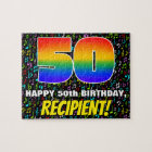 50th Birthday — Fun, Colourful Music Symbols & “50