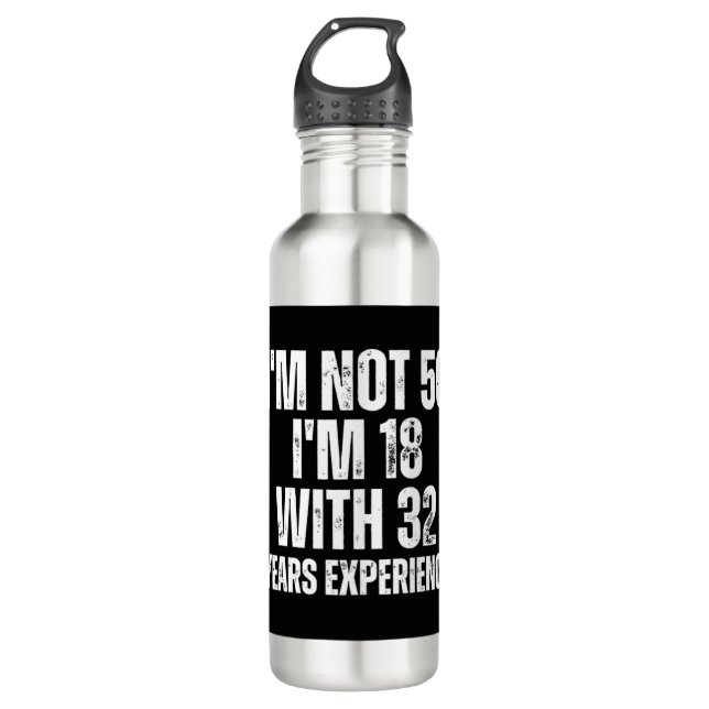 50Th Birthday Funny 710 Ml Water Bottle (Front)