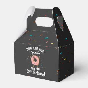 50th Birthday Funny Doughnut Fifty Years Old Party Favour Box