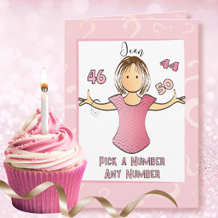 50th Birthday Funny Saying Female Cartoon Card