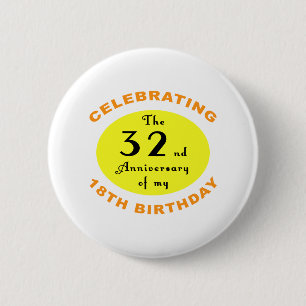 50th Birthday Gag Gift 6 Cm Round Badge