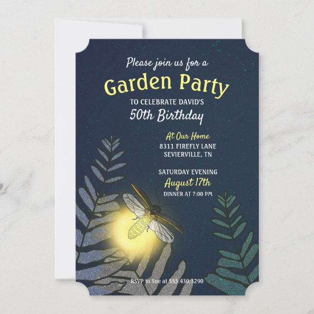 50th Birthday Garden Party Invitation (Front)
