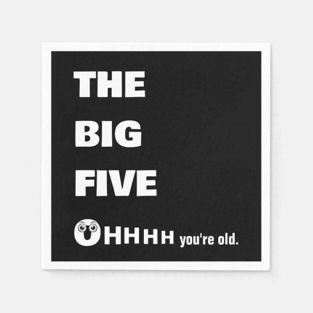 50th Birthday Getting Old Humour  Napkin (Front)