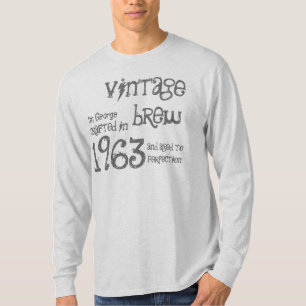 50th Birthday Gift 1963 Vintage Brew Grey G214 T-Shirt