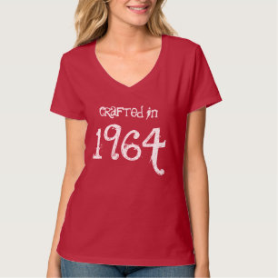 50th Birthday Gift Crafted in 1964 or Any Year RED T-Shirt