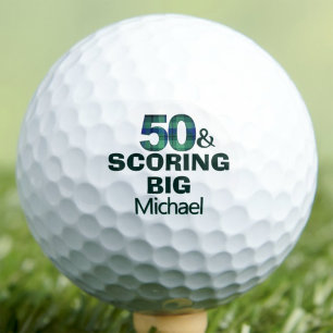 50th Birthday Gift for Dad Scoring Big Custom Golf Balls