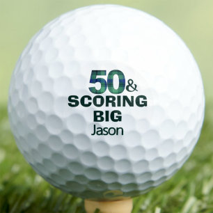 50th Birthday Gift for Son Scoring Big Cool Golf Balls