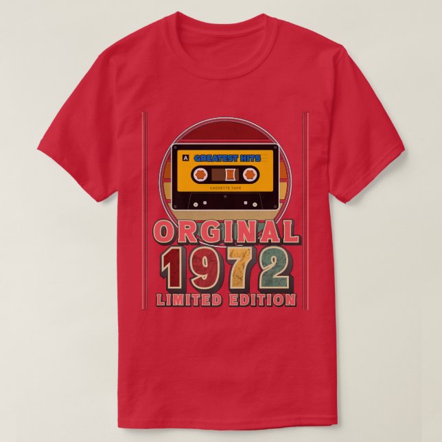 50th Birthday Gift Greatest Hits Retro Music Casse T-Shirt (Design Front)