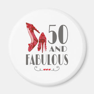 50th Birthday Gift Im 50 And Fabulous Gift Magnet