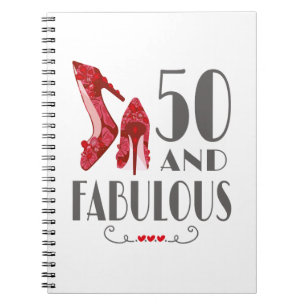 50th Birthday Gift Im 50 And Fabulous Gift Notebook