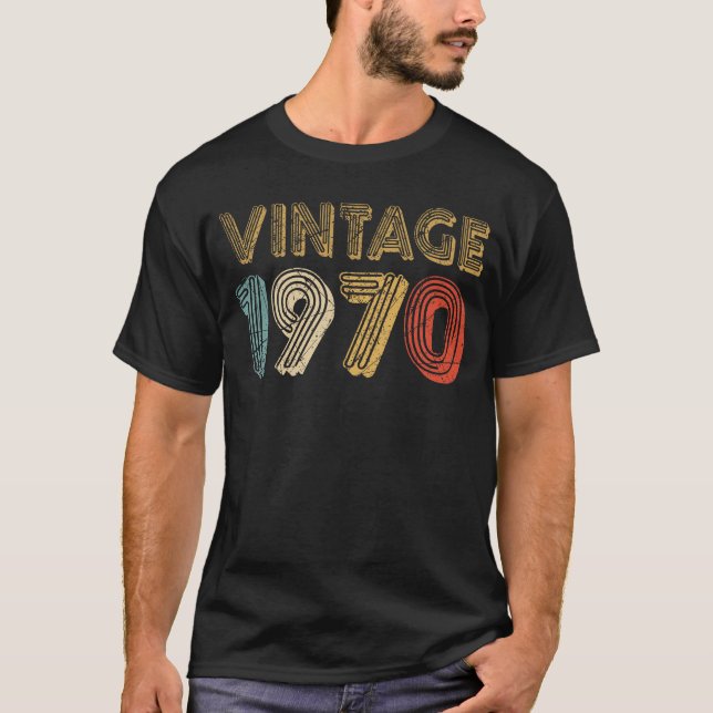 50th Birthday Gift Vintage 1970 T-Shirt (Front)