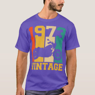50th Birthday Gift Vintage 1973 Motorcycle 50 Year T-Shirt