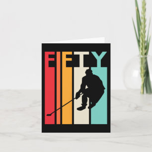 50th Birthday Gift Vintage Hockey  50 Year Old Bir Card