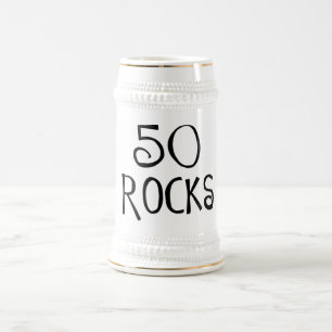 50th birthday gifts, 50 ROCKS Beer Stein