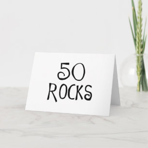 50th birthday gifts, 50 ROCKS Card
