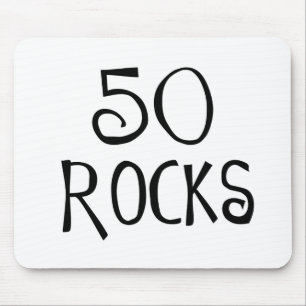 50th birthday gifts, 50 ROCKS Mouse Pad