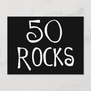 50th birthday gifts, 50 ROCKS Postcard
