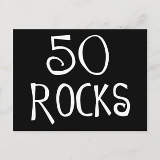 50th birthday gifts, 50 ROCKS Postcard