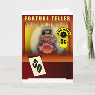 50th Birthday Gifts, Fortune Teller Guessing Age! Card