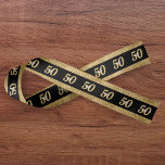 50th Birthday Gold Glitter Satin Ribbon<br><div class="desc">Get ready to sparkle with this faux gold glitter ribbon for a 50th birthday celebration.  Ideal for women and girls,  this ribbon is perfect for wrapping party favours and gifts.  Personalise the age to match your milestone.</div>