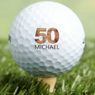 50th birthday golf balls 50 years golfer wood gift