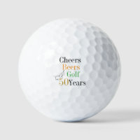 50th Birthday Golf Cheers Beers Minimal