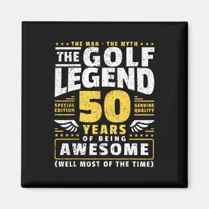 50th Birthday Golf Player 50 Years Old Golfer Magnet