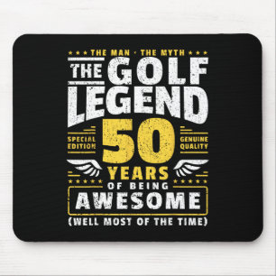 50th Birthday Golf Player 50 Years Old Golfer  Mouse Pad
