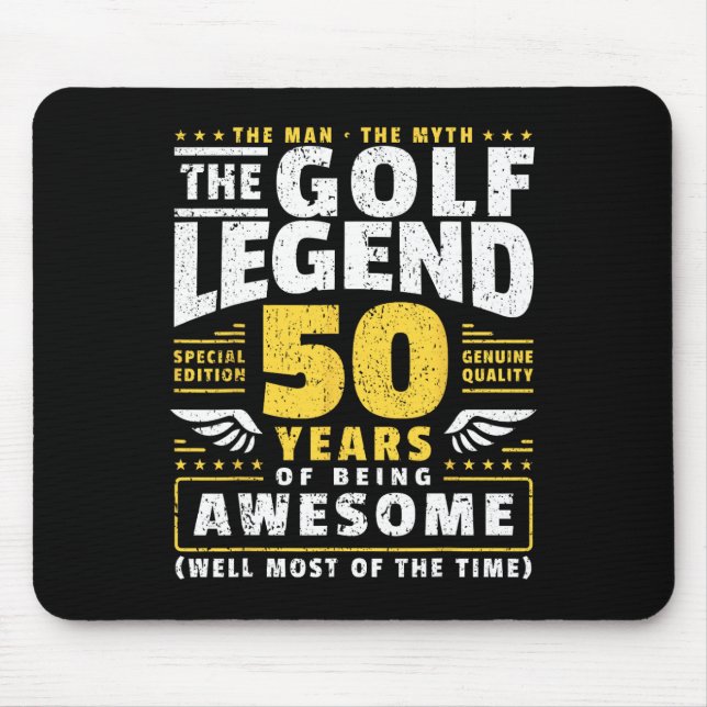 50th Birthday Golf Player 50 Years Old Golfer  Mouse Pad (Front)