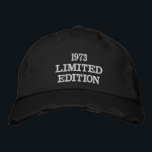 50th Birthday Golfer Limited Edition Funny  Embroidered Hat<br><div class="desc">Modern,  Limited edition baseball cap. 50th birthday,  golfer,  sport,  funny cap. You can personalise with your year.</div>