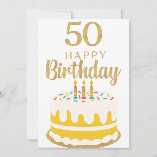 50th birthday greeting card (Front)