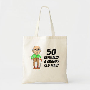 50th Birthday Grumpy Old Man Tote Bag