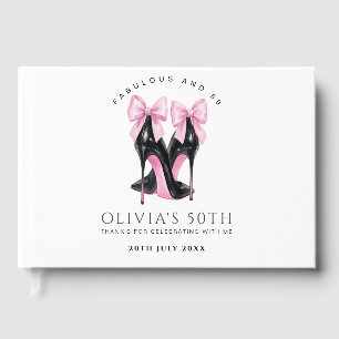 50th Birthday Guest Book, Modern 50 and Fabulous Book