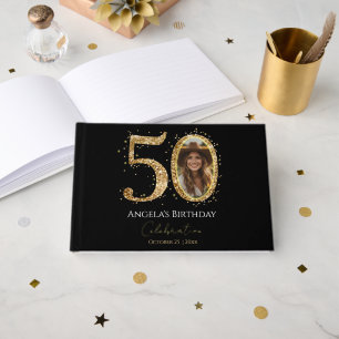 50th birthday guestbook Foil Guestbook