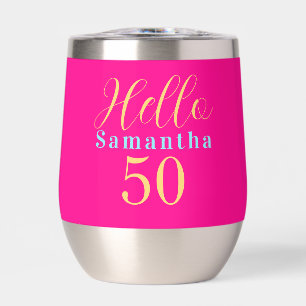 50th Birthday Hello 50 Hot Pink Party