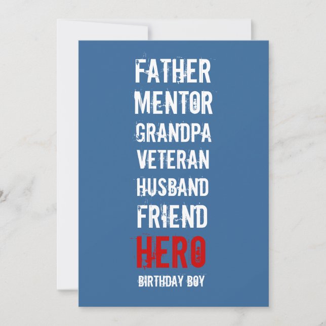 50th Birthday Hero Party Invitation (Front)