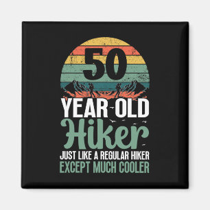 50th Birthday Hiker Mountain 50 Years Old Hiking L Magnet