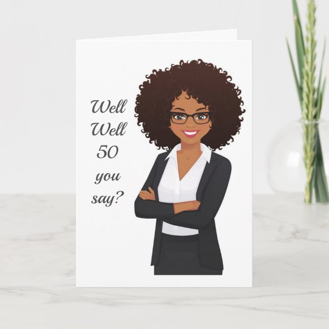 *50th* BIRTHDAY HUMOR FRIEND OR FAMILY Card (Front)