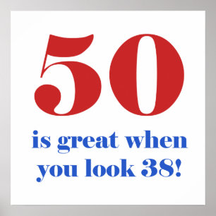 50th Birthday Humor Gifts Poster