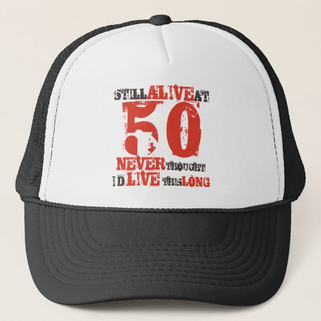 50th Birthday Humour Attitude Trucker Hat (Front)