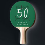 50th birthday initials personalized favor gift ping pong paddle<br><div class="desc">Fun 50th birthday gift. Ideal party favor or gift for your golf loving friend or relative. Part of a collection.</div>