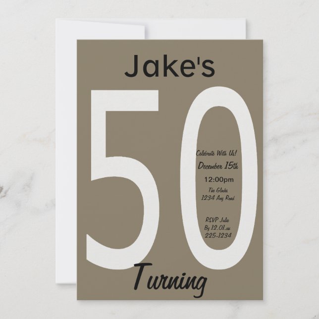 50th Birthday Invitation (Front)